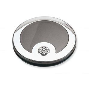 Stunning Brandon Gray 5X Round 2.5-Inch Crystallized Swarovski Mirror - A Must-Have!