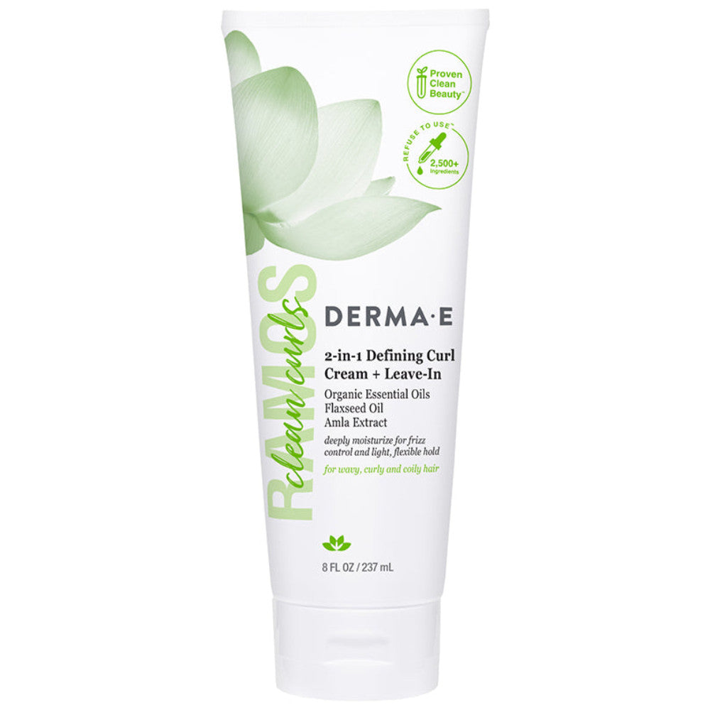 Derma E 8 oz 2-in-1 Defining Curl Cream + Leave-In: Transform Your Curls!