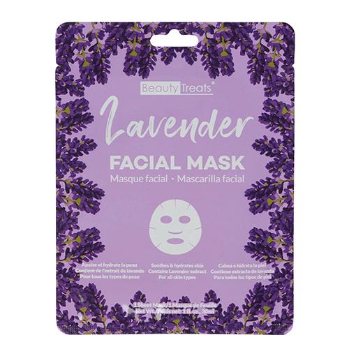 Beauty Treats Luxurious Lavender Facial Mask - Single Sheet