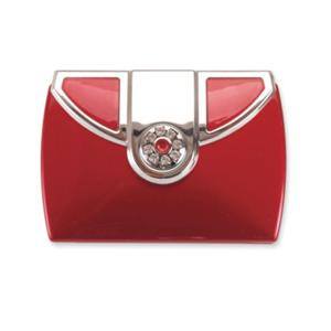 BRANDON CRYSTALLIZED SWAROVSKI RUBY 5X Rectangle 2.75-Inch Compact Mirror