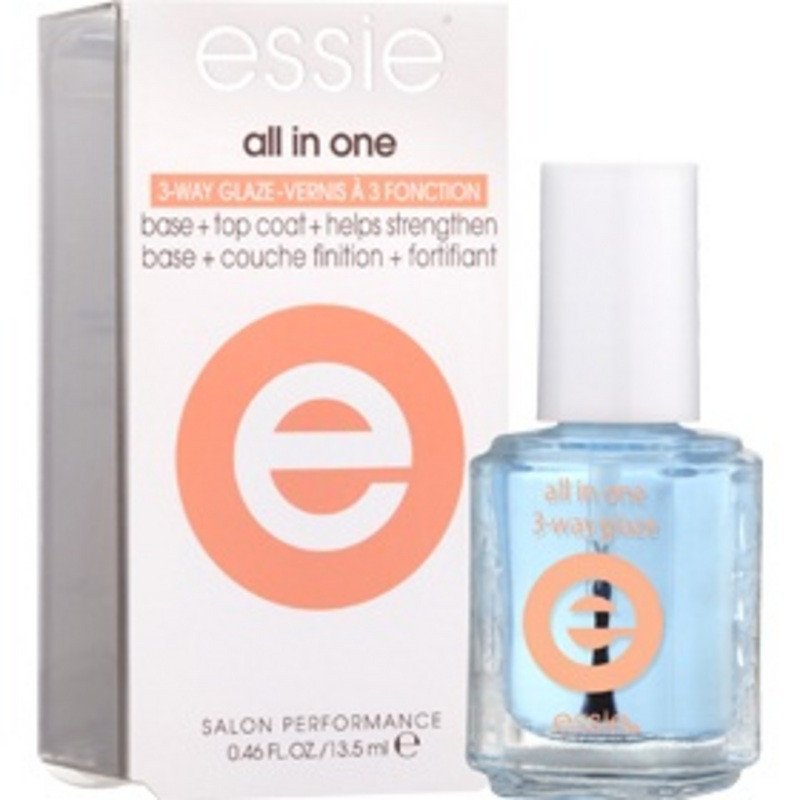 ESSIE ALL-IN-ONE 3-WAY GLAZE: The Ultimate Nail Treatment (0.46 OZ)