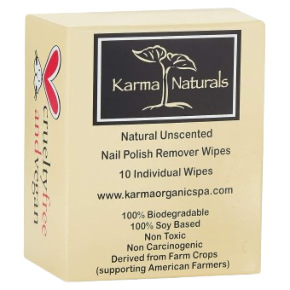 Karma Naturals Nail Polish Remover Wipes - 10 Pack: Your Eco - Friendly Nail Savior!