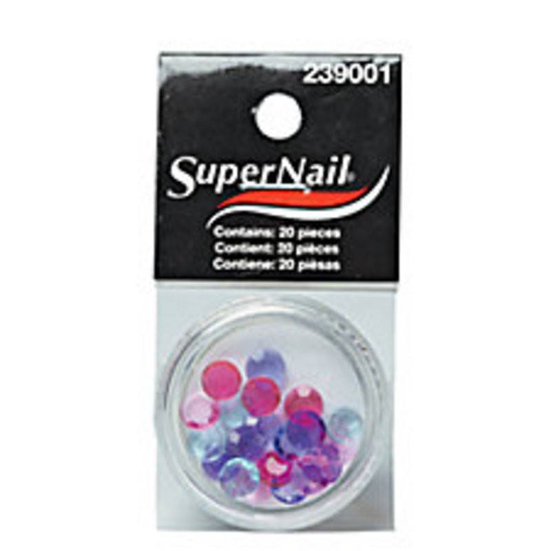 Super Nail Stunning Multi-Color Rhinestones - 20 Count
