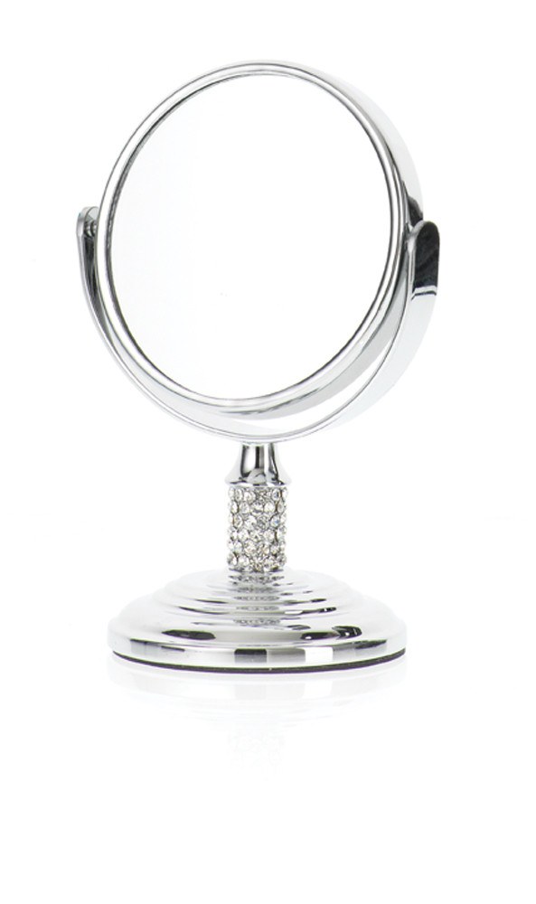Gorgeous Danielle 4X Magnification Mini Crystal Studded Stem Mirror