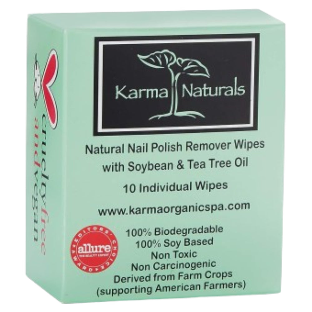Karma Naturals Nail Polish Remover Wipes - 10 Pack: Your Eco - Friendly Nail Savior!