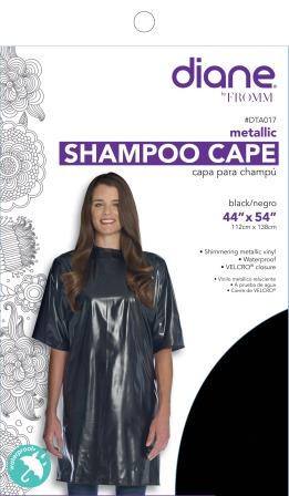 Diane's Stunning Metallic Black Shampoo Cape