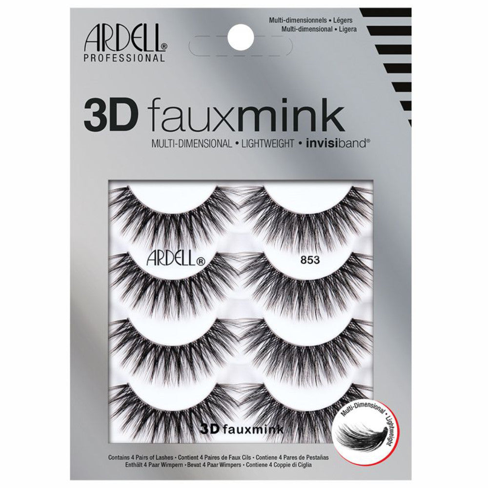 Ardell 3D Faux Mink #853 4-Pack: Create Stunning Lash Looks!