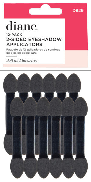 Diane 12-Piece 2-Sided Eye Shadow Applicators - Soft & Latex-Free