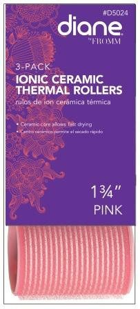 Gorgeous Pink Diane Ionic Ceramic Thermal Rollers - 1 3/4 in