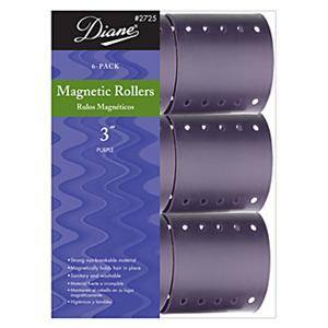 Gorgeous Purple Diane Magnetic Rollers - 6 Pack, 3-Inch