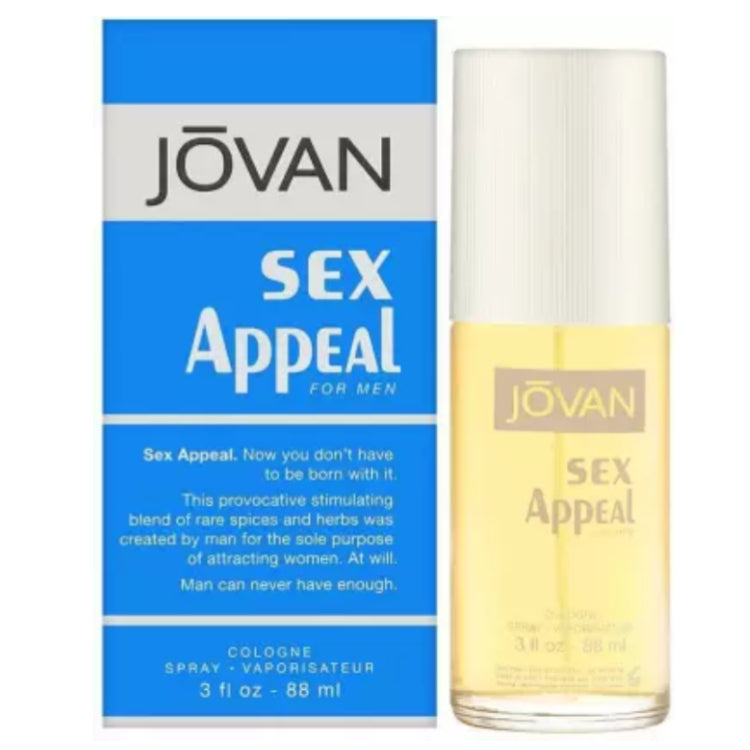 Jovan Men's Sex Appeal Eau De Cologne Spray - 3.0 oz