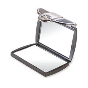 Gorgeous Brandon Gray Swarovski Crystallized 5X Rectangle Mirror