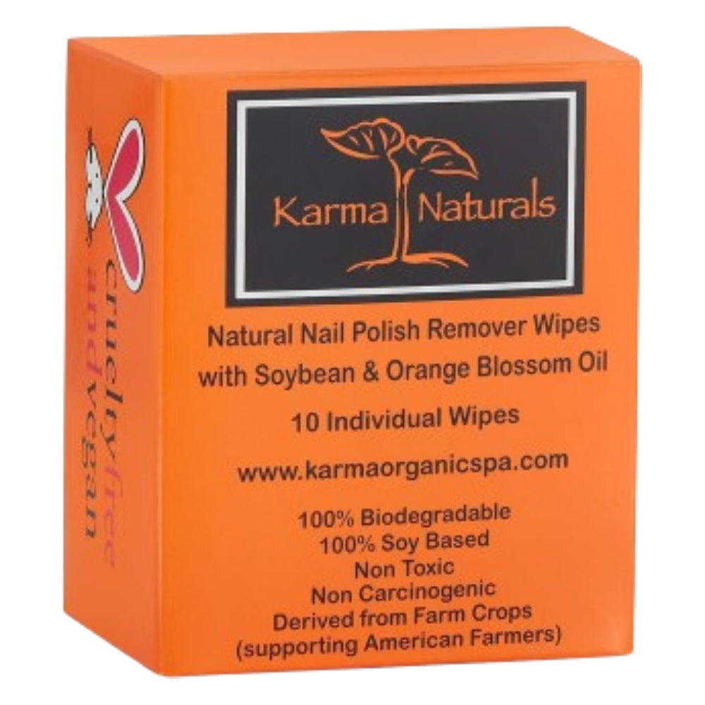 Karma Naturals Nail Polish Remover Wipes - 10 Pack: Your Eco - Friendly Nail Savior!