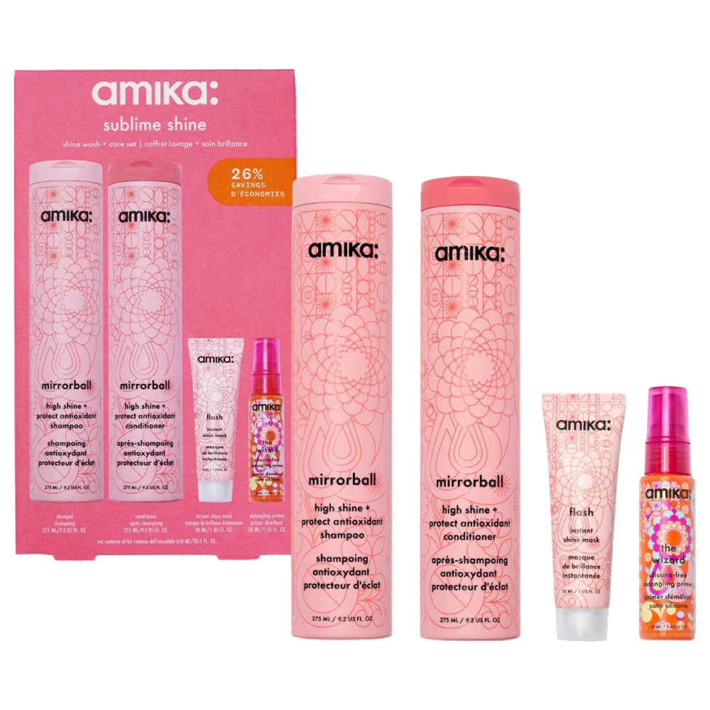 Amika's Magical Shine Wash and Care Set: Unleash Your Hair's Radiance!