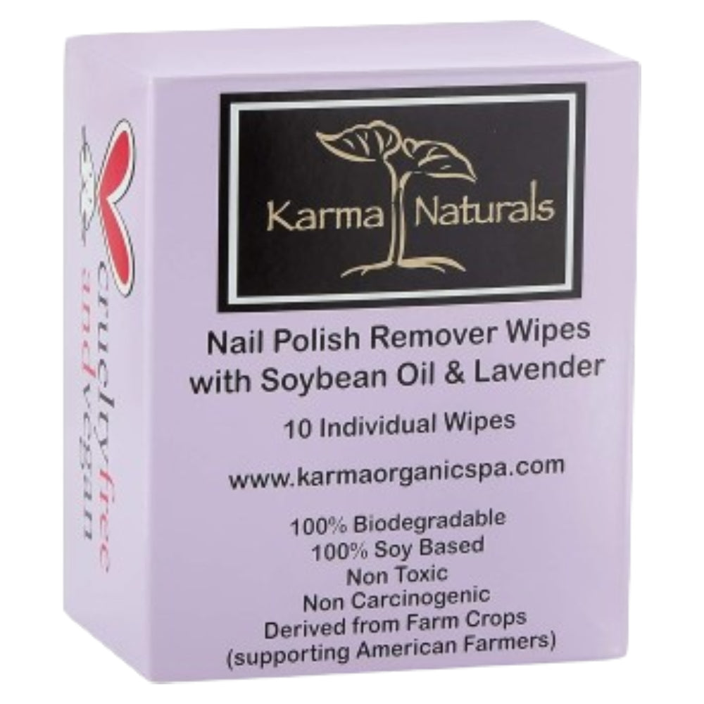 Karma Naturals Nail Polish Remover Wipes - 10 Pack: Your Eco - Friendly Nail Savior!