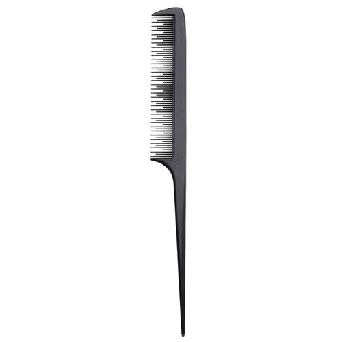 Diane 8-Inch Black Teasing Tail Comb - 12-Pack