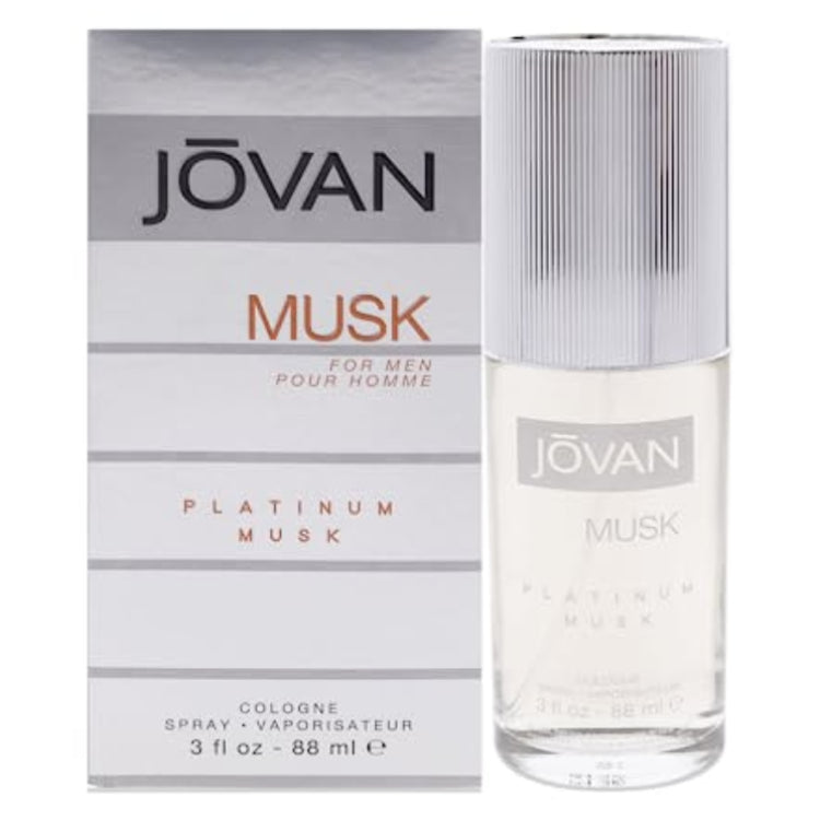 Jovan Platinum Musk Men's 3.0 oz Eau De Cologne Spray - Irresistible Fragrance
