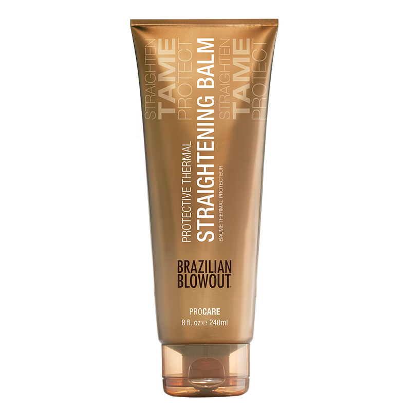 Brazilian Blowout Acai Protective Thermal Straightening Balm - 8 OZ Magic for Sleek Hair