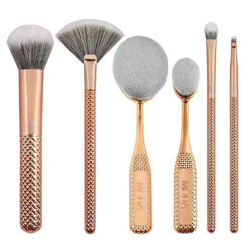 Gorgeous Royal Brush Moda Metallics Deluxe 6-Piece Makeup Brush Set