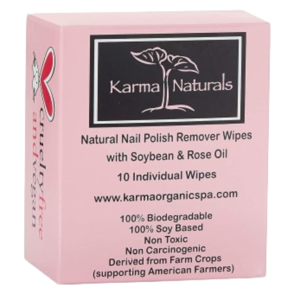 Karma Naturals Nail Polish Remover Wipes - 10 Pack: Your Eco - Friendly Nail Savior!