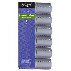 DIANE Grey Magnetic Rollers - 2 In., 12-Pack