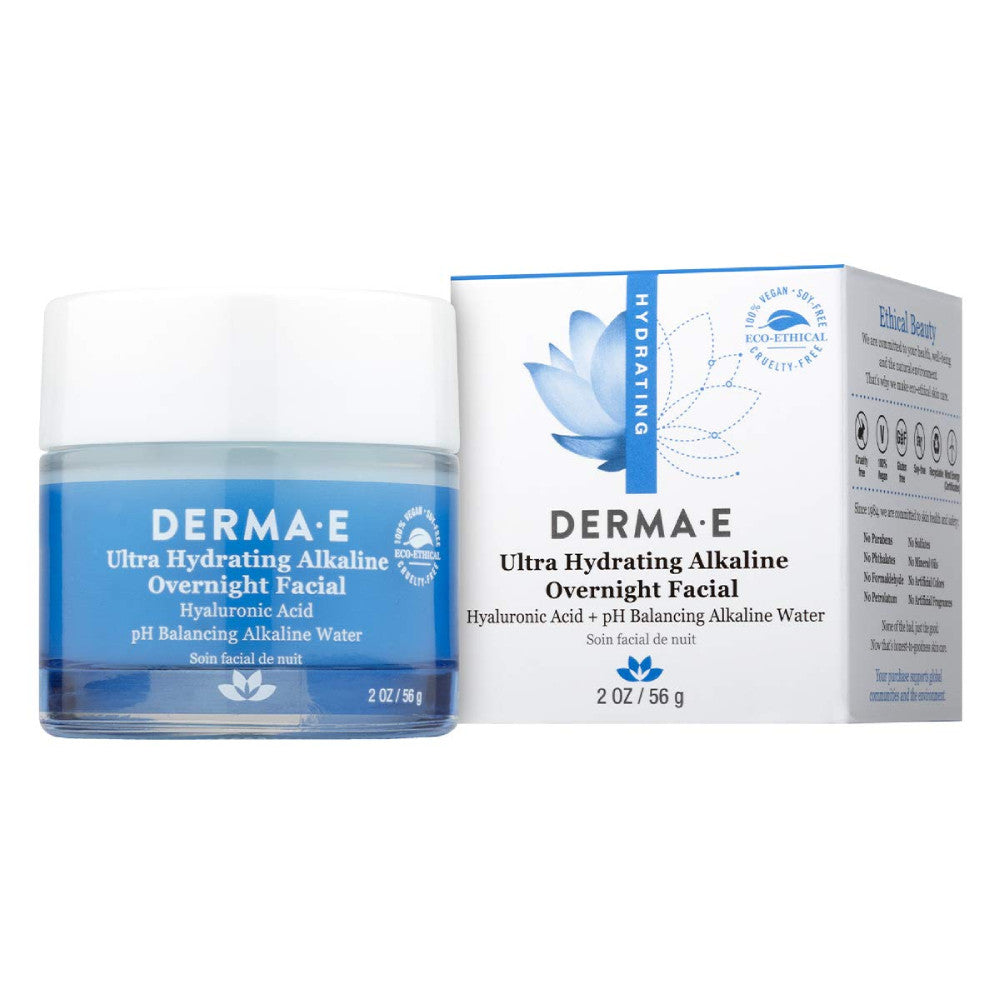Derma E Ultra Hydrating Alkaline Glow Sleep Mask - 2 oz Magic for Radiant Skin